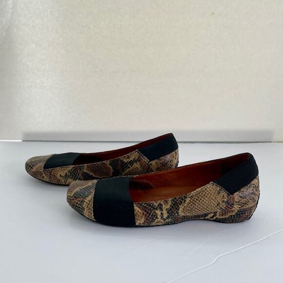 Gentle Souls Snake Print Ballet Flats Size 7-1/2‎ Stylish Comfortable Modern - Picture 4 of 6